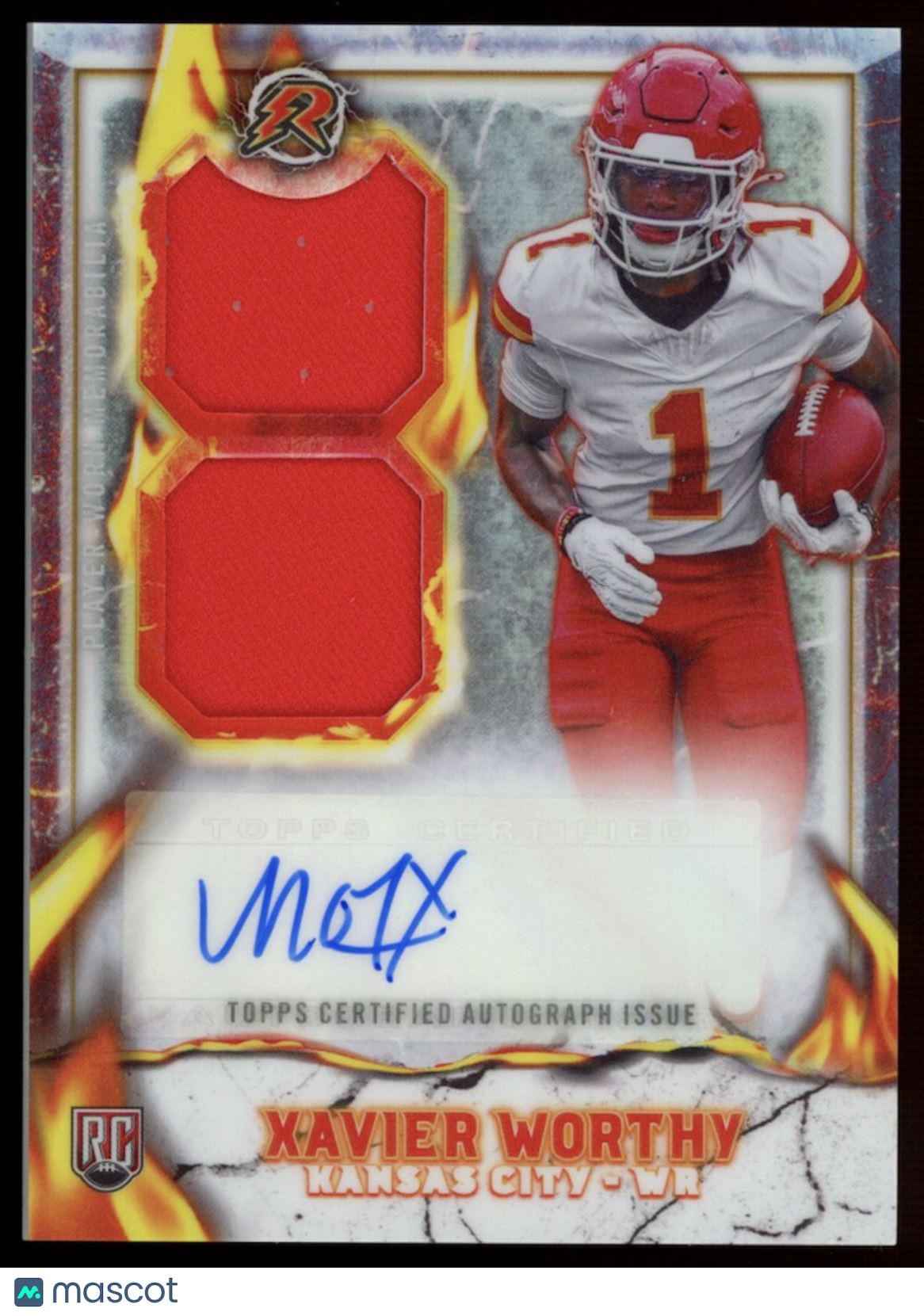 XAVIER WORTHY 2024 Topps Resurgence Ignite Rookie Patch Auto #IPA-XW Chiefs