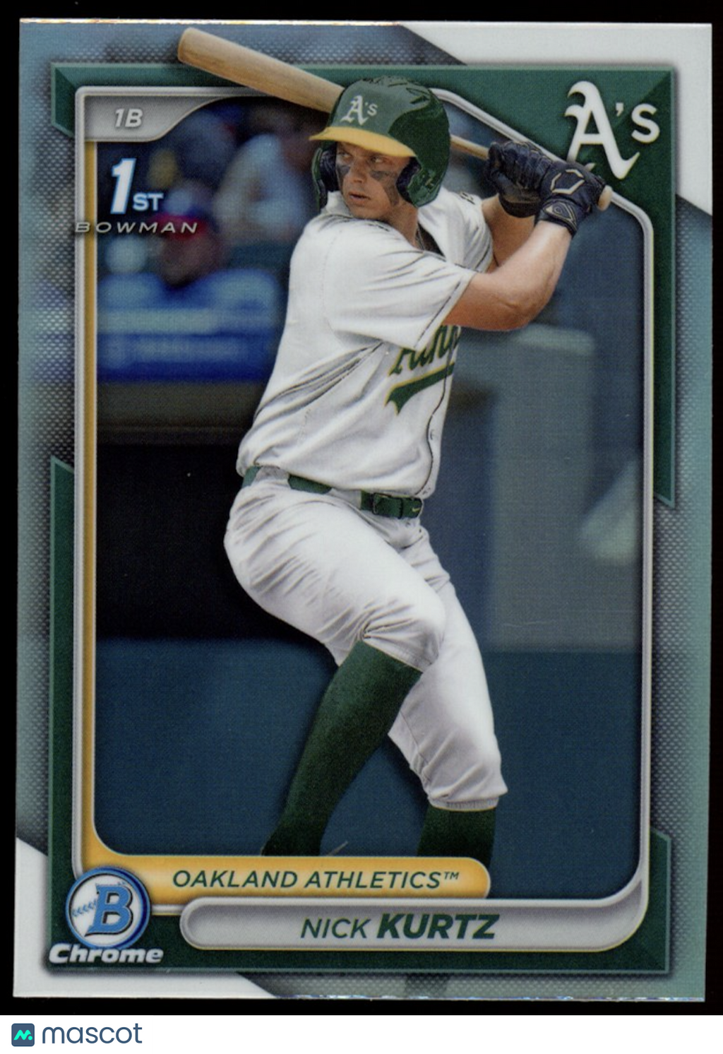 NICK KURTZ 2024 Bowman Draft Chrome 1st Prospect Refractor #BDC-56 Athletics
