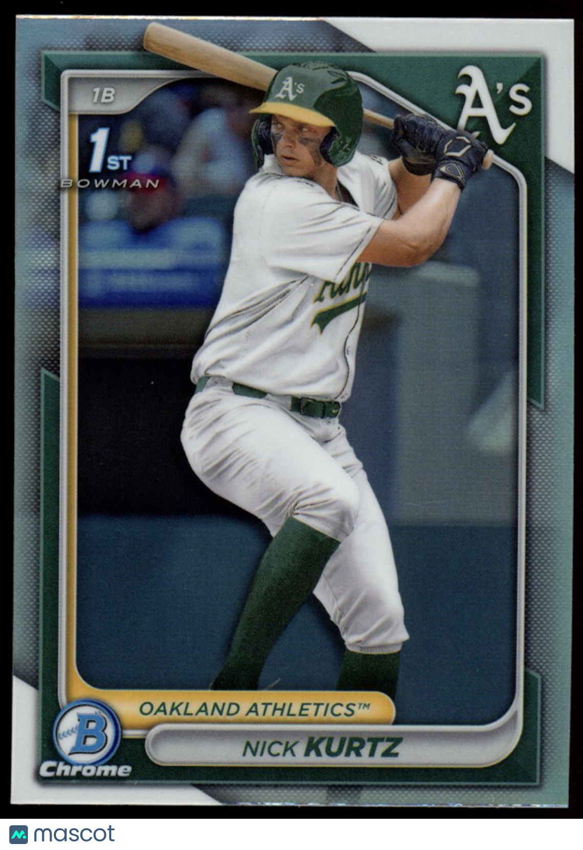 NICK KURTZ 2024 Bowman Draft Chrome 1st Prospect Refractor #BDC-56 Athletics