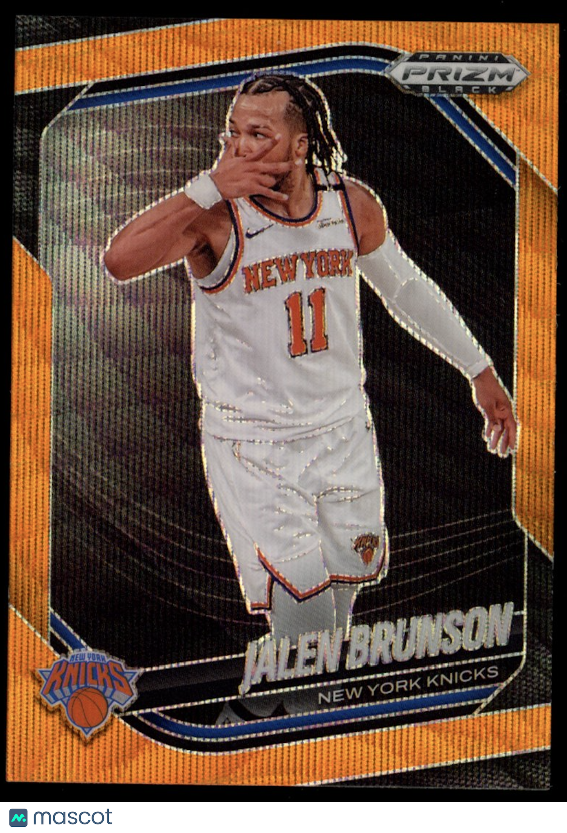 JALEN BRUNSON 2024-25 Panini Prizm Black Orange Wave /60 #160 Knicks
