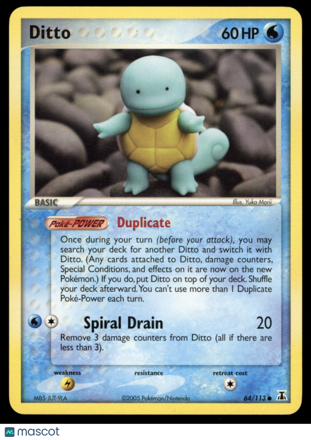 DITTO 2005 Pokemon EX Delta Species Squirtle #64/113