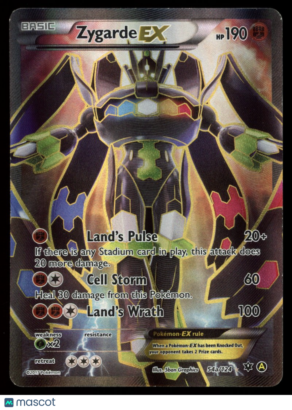 ZYGARDE EX 2017 Pokemon Fates Collide Alternate Art Promos #54a/124