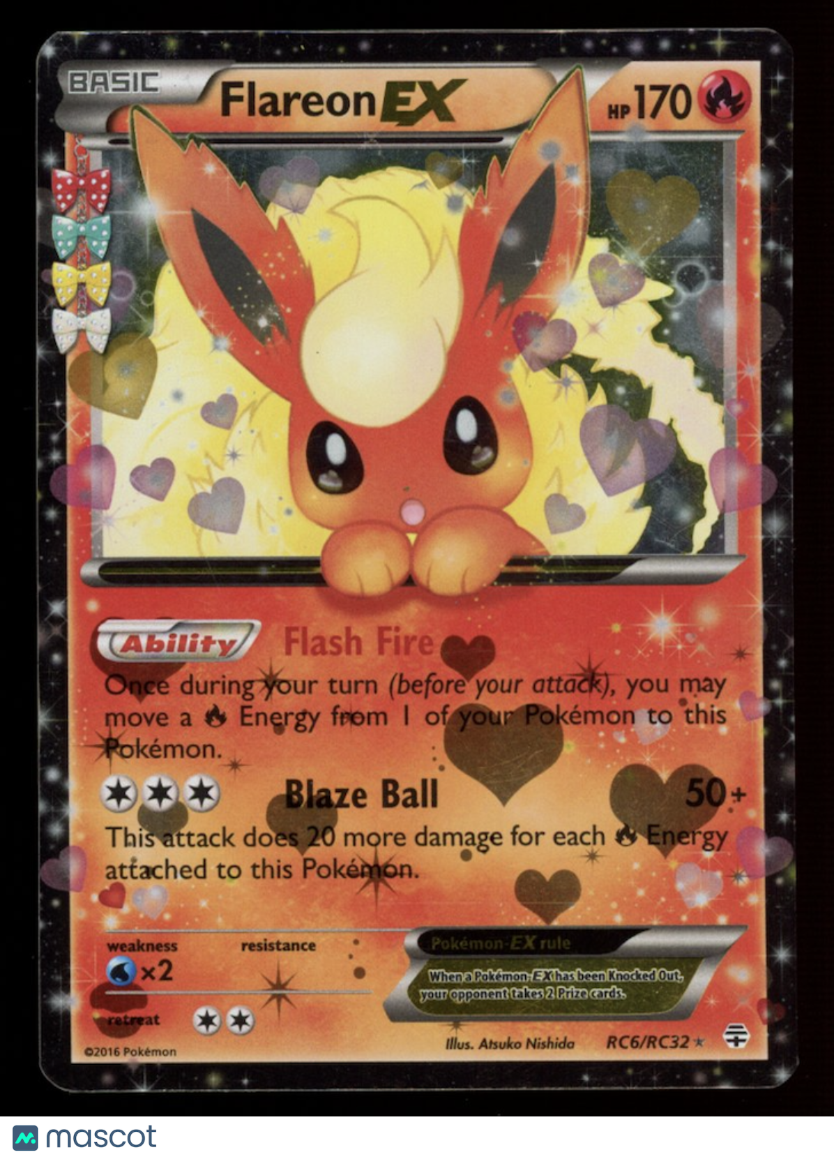 FLAREON EX 2016 Pokemon Generations Radiant Collection #RC6/RC32 Ultra Rare