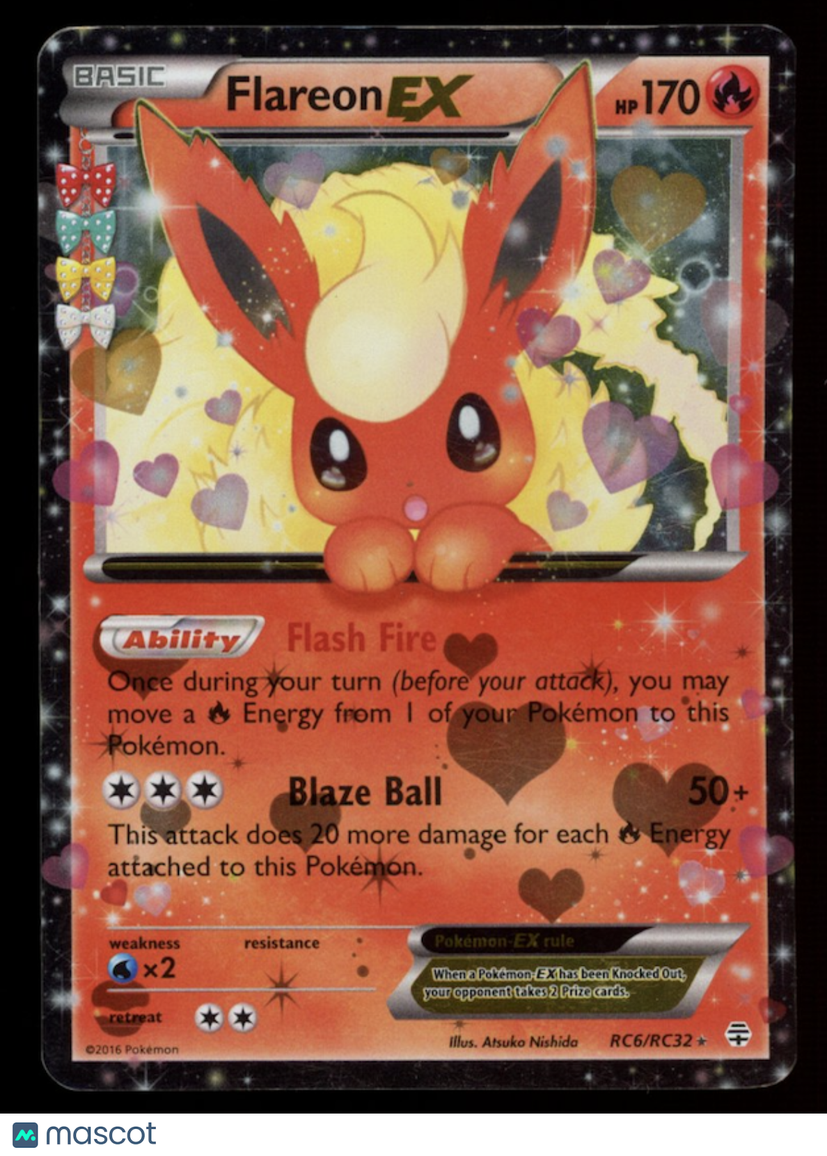 FLAREON EX 2016 Pokemon Generations Radiant Collection #RC6/RC32 Ultra Rare