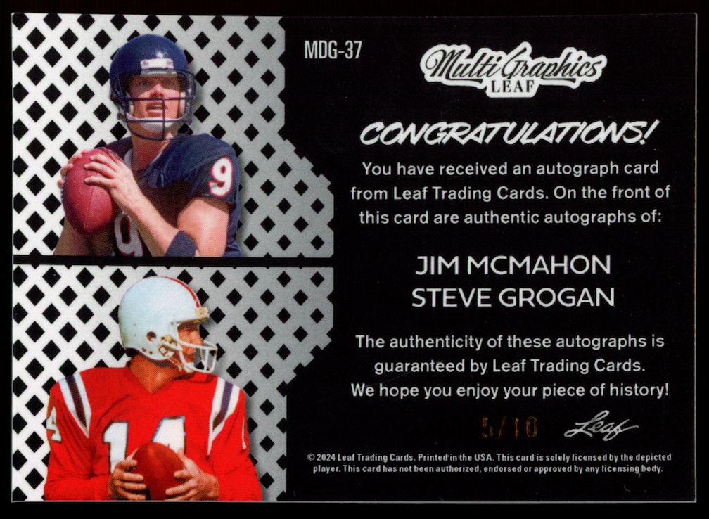 STEVE GROGAN JIM MCMAHON 2024 Leaf Multi-Graphics Dual Auto /10 #MDG-37