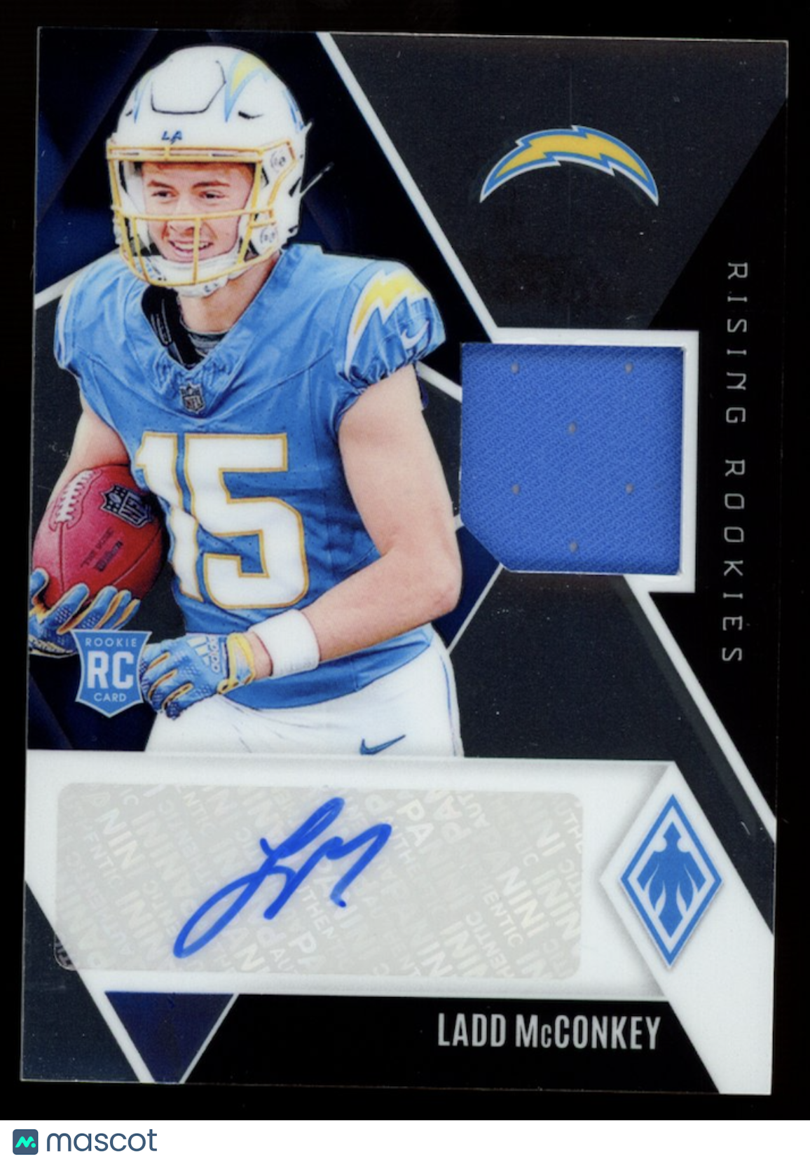 LADD MCCONKEY 2024 Panini Phoenix Rising Rookies Patch Auto /99 Chargers
