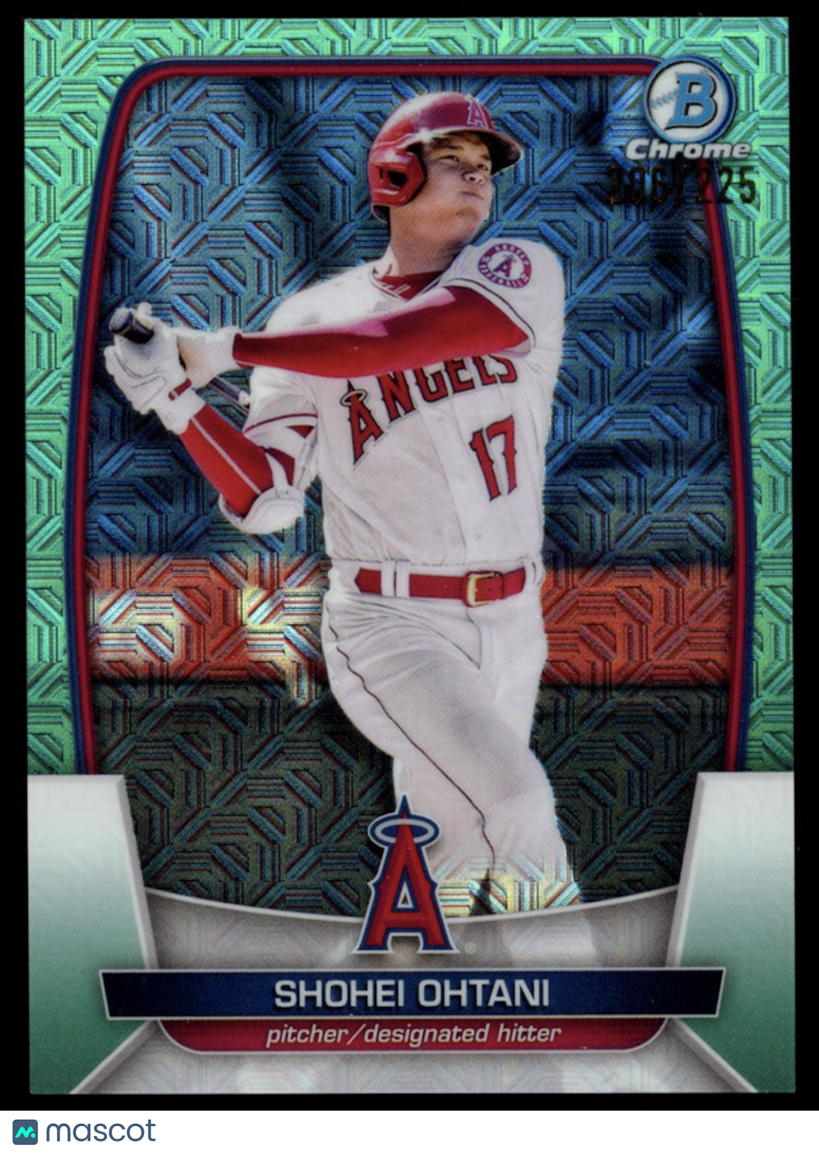 SHOHEI OHTANI 2023 Bowman Chrome Mega Box Aqua Refractor /225 #51 Angels