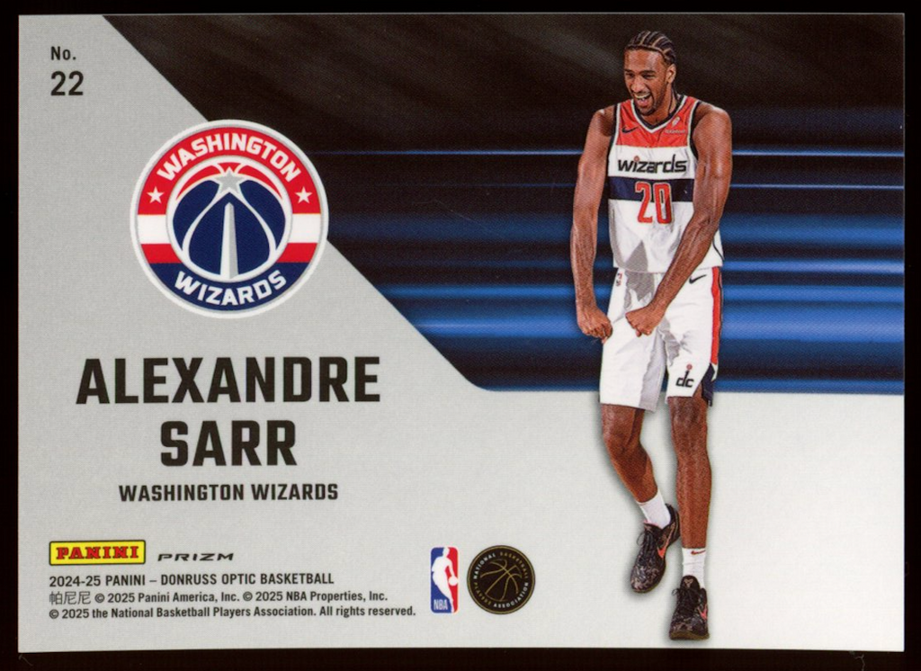 ALEXANDRE SARR 2024-25 Panini Donruss Optic Phazes Rookie Case Hit SSP #22