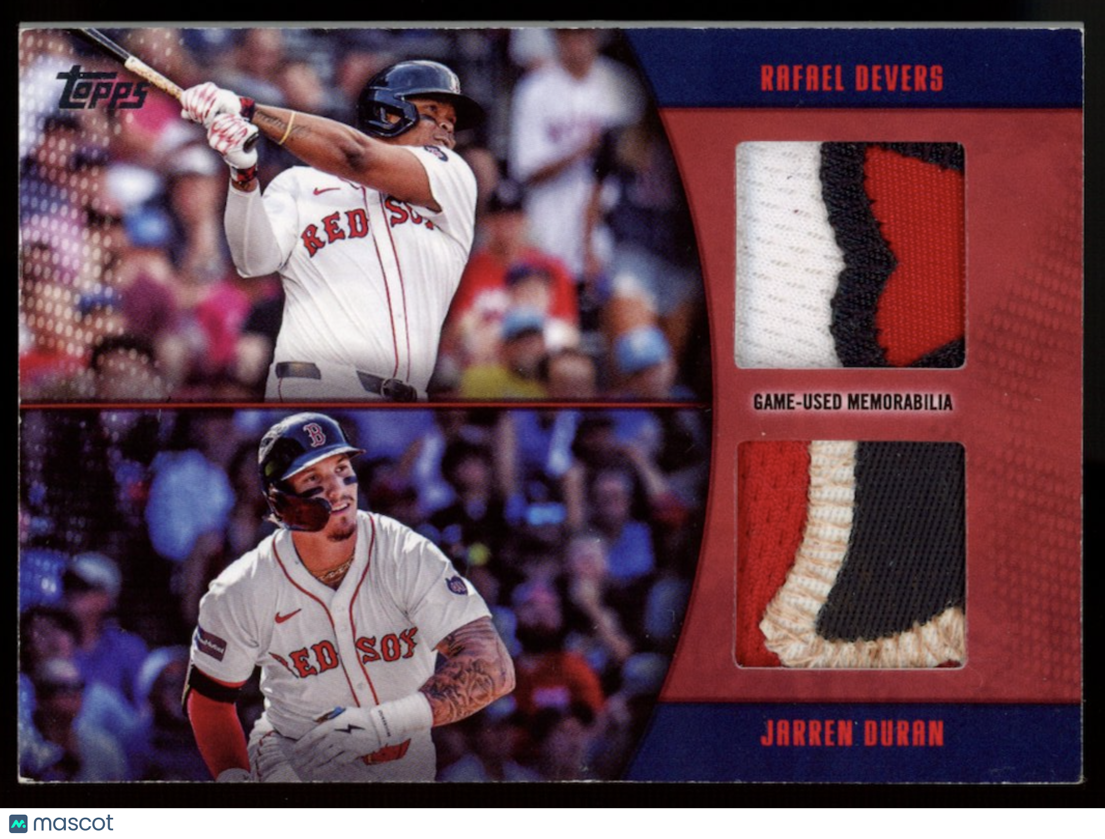 RAFAEL DEVERS JARREN DURAN 2025 Topps Major League Material Dual Patch Red /5