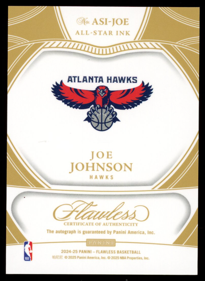 JOE JOHNSON 2024-25 Panini Flawless All-Star Ink Ruby Auto /15 #ASI-JOE