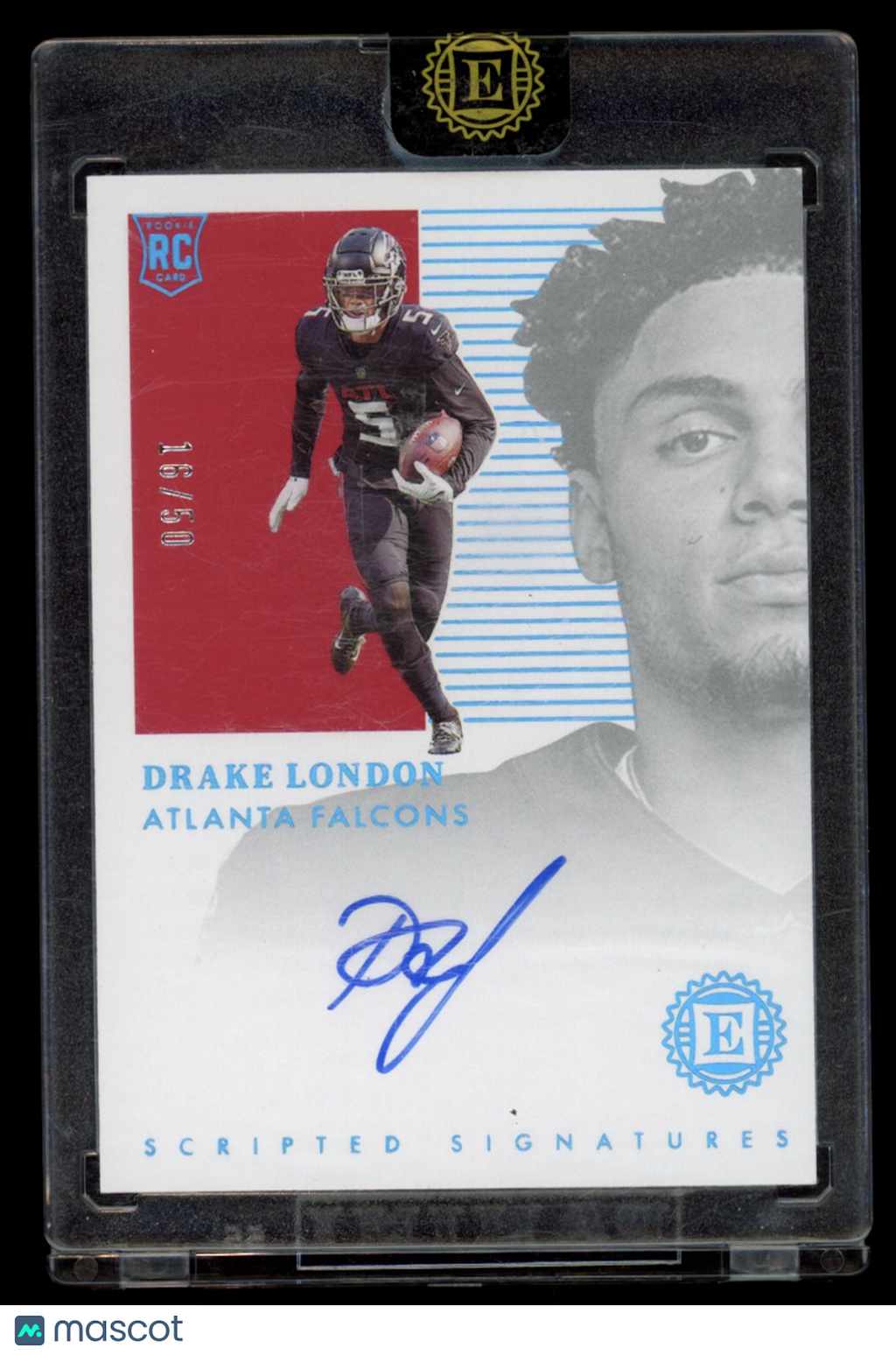 DRAKE LONDON 2022 Panini Encased Scripted Signatures Rookie Auto /50 Falcons