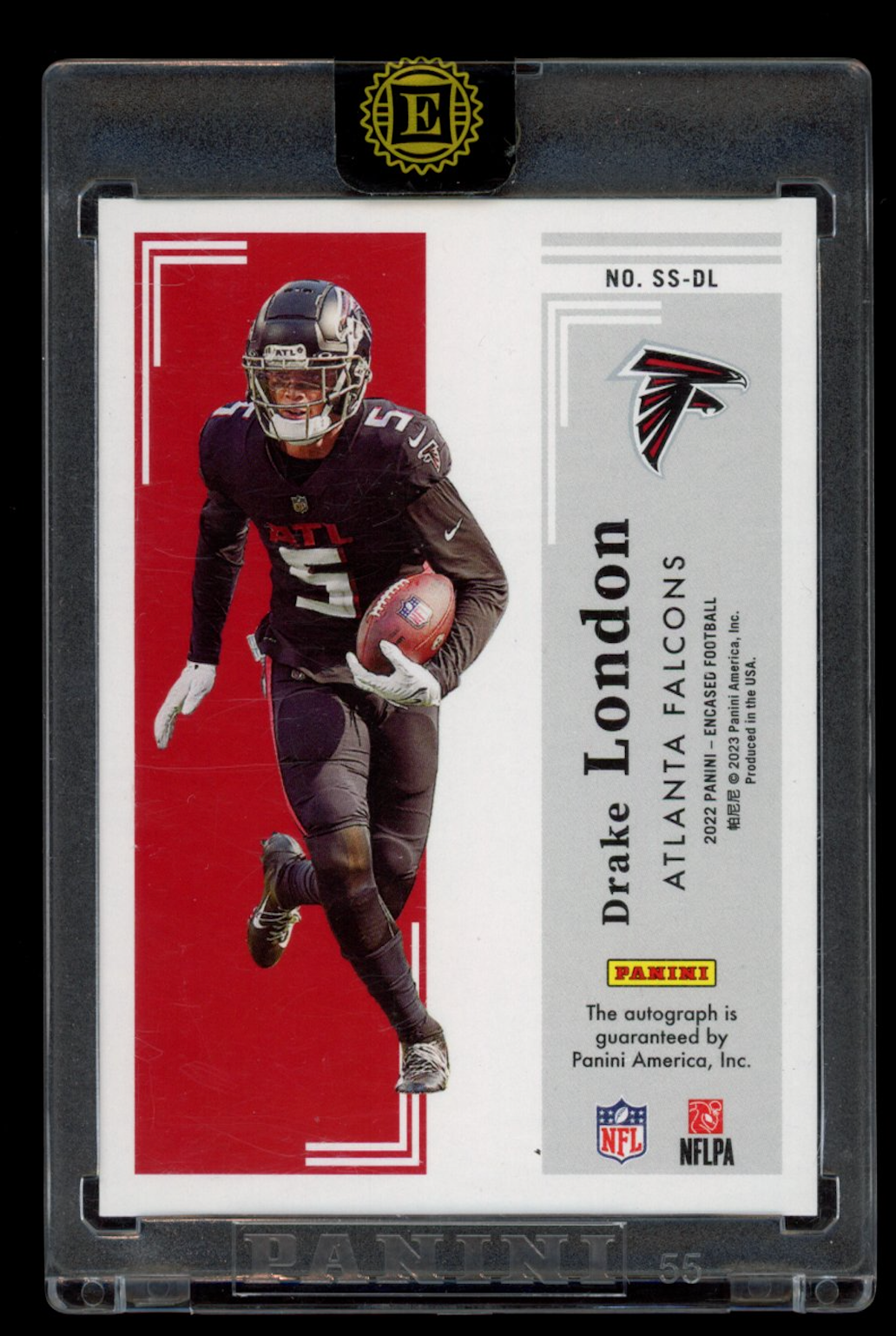 DRAKE LONDON 2022 Panini Encased Scripted Signatures Rookie Auto /50 Falcons