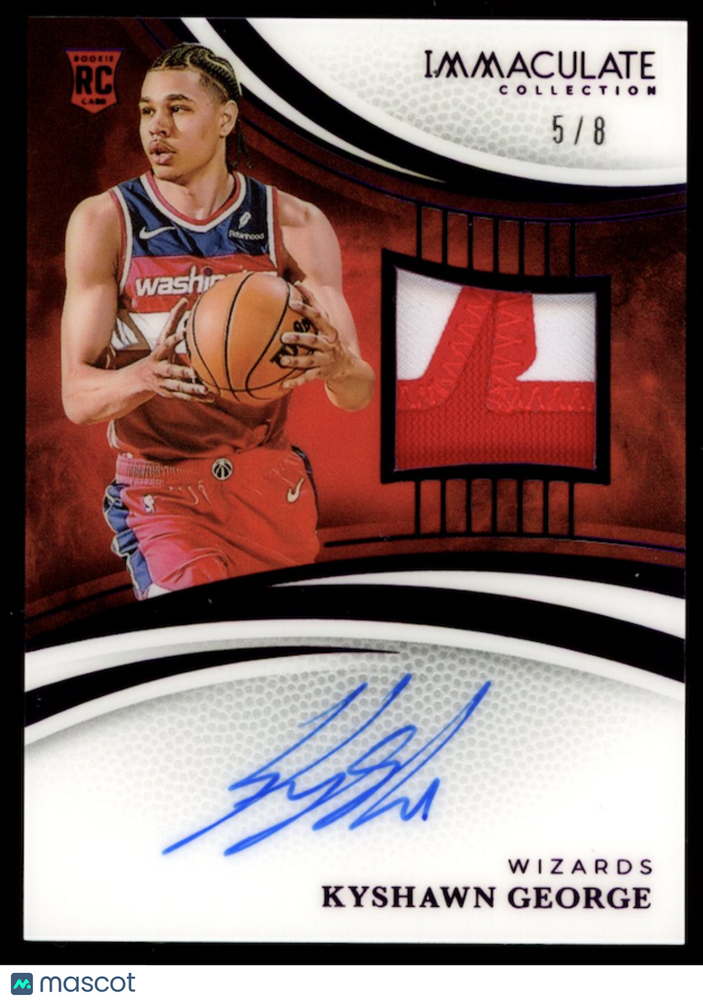 KYSHAWN GEORGE 2024-25 Panini Immaculate Premium Rookie Patch Auto /8 FOTL #136