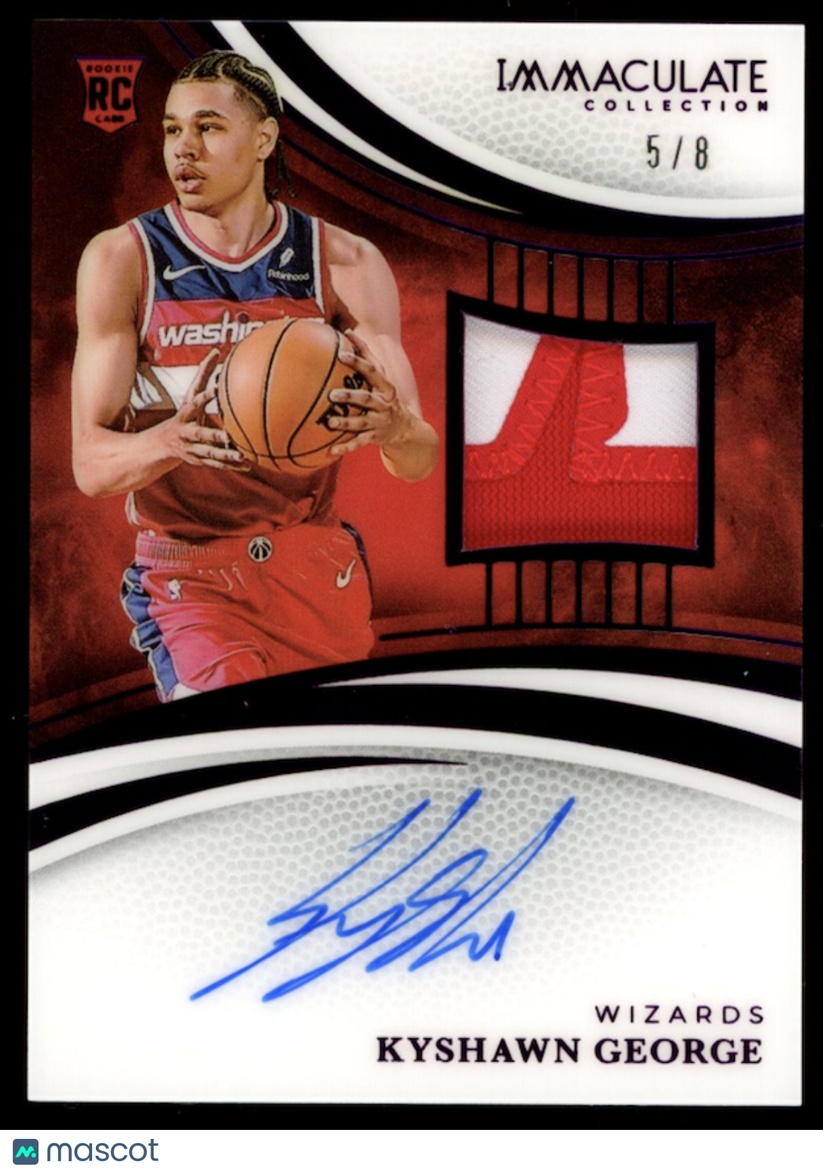 KYSHAWN GEORGE 2024-25 Panini Immaculate Premium Rookie Patch Auto /8 FOTL #136