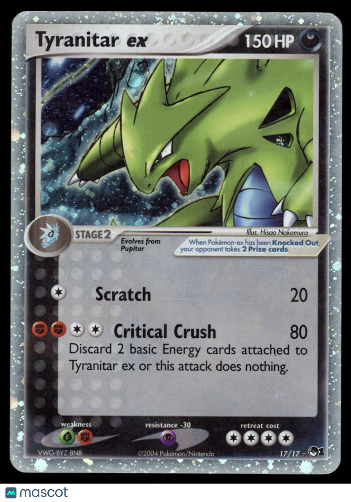 TYRANITAR EX Pokemon POP Series 1 Holo Ultra Rare #17/17