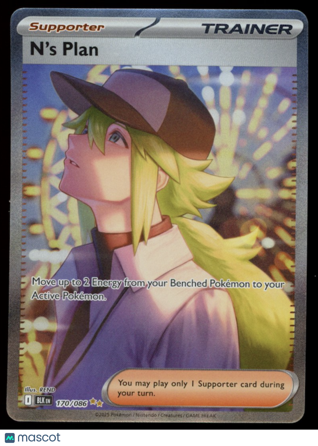 N'S PLAN 2025 Pokemon Scarlet & Violet Black Bolt Special Illustration Rare #170