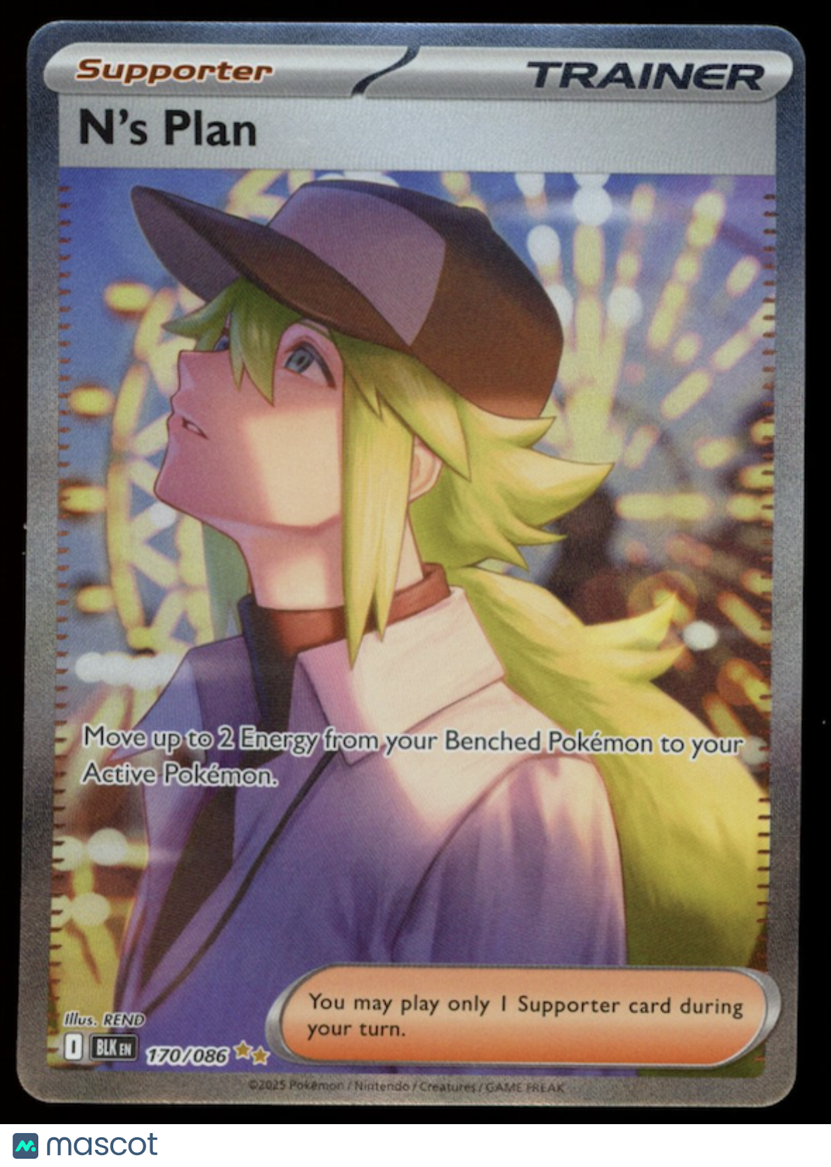 N'S PLAN 2025 Pokemon Scarlet & Violet Black Bolt Special Illustration Rare #170