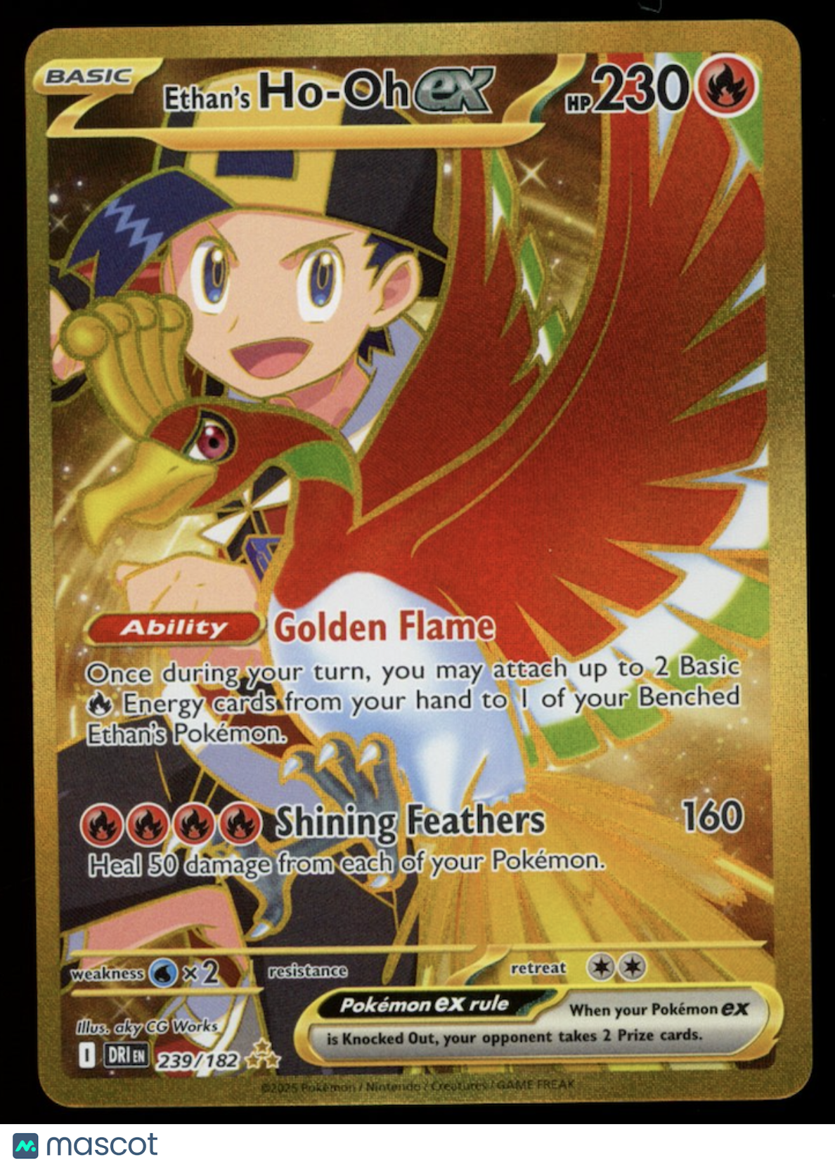 ETHAN'S HO-OH EX 2025 Pokemon S&V Destined Rivals Hyper Rare #239/182