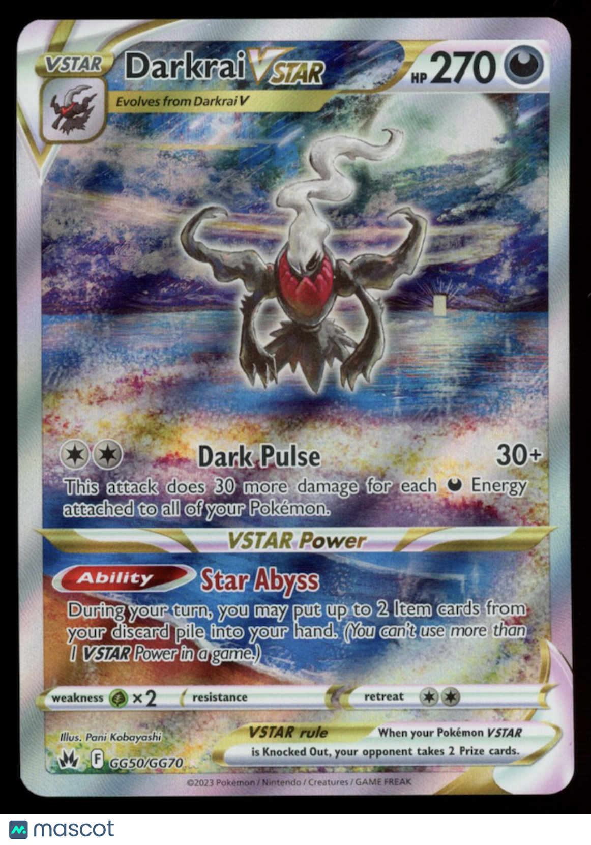 DARKRAI VSTAR 2023 Pokemon Crown Zenith Galarian Gallery Ultra Rare #GG50/GG70