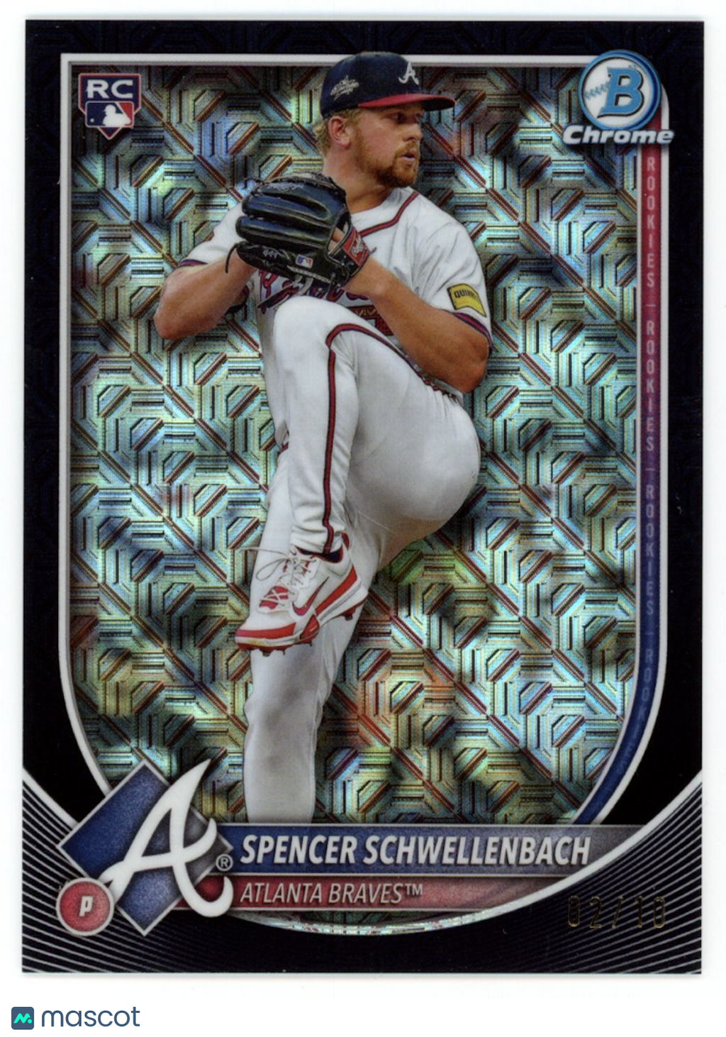 SPENCER SCHWELLENBACH 2025 Bowman Chrome Mega Black Refractor /10 Rookie #84
