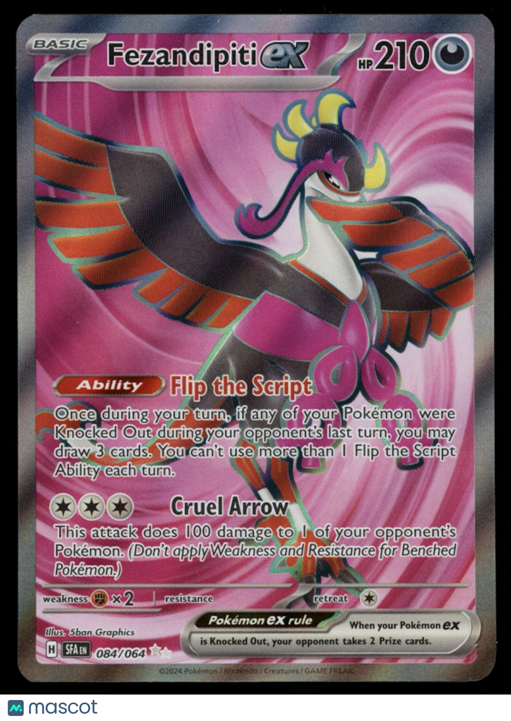 FEZANDIPITI EX 2024 Pokemon SV Shrouded Fable Ultra Rare #84/64