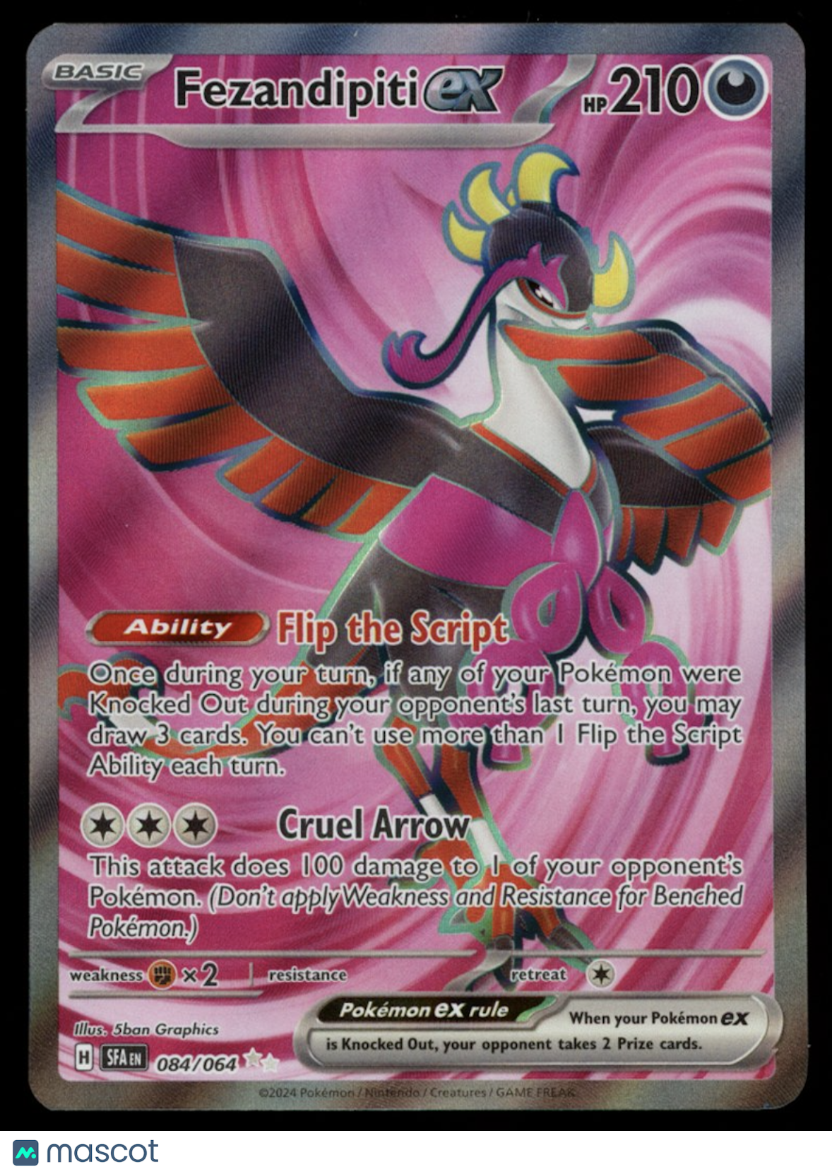 FEZANDIPITI EX 2024 Pokemon SV Shrouded Fable Ultra Rare #84/64