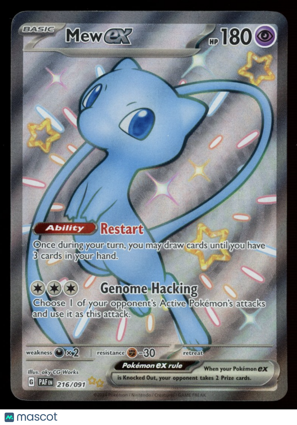 MEW EX 2023 Pokemon SV Paldean Fates Shiny Ultra Rare #216/91