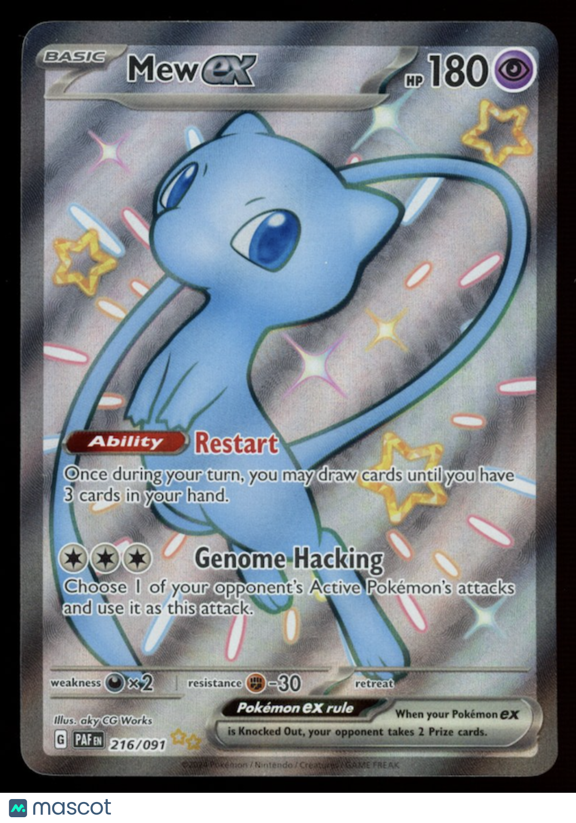 MEW EX 2023 Pokemon SV Paldean Fates Shiny Ultra Rare #216/91