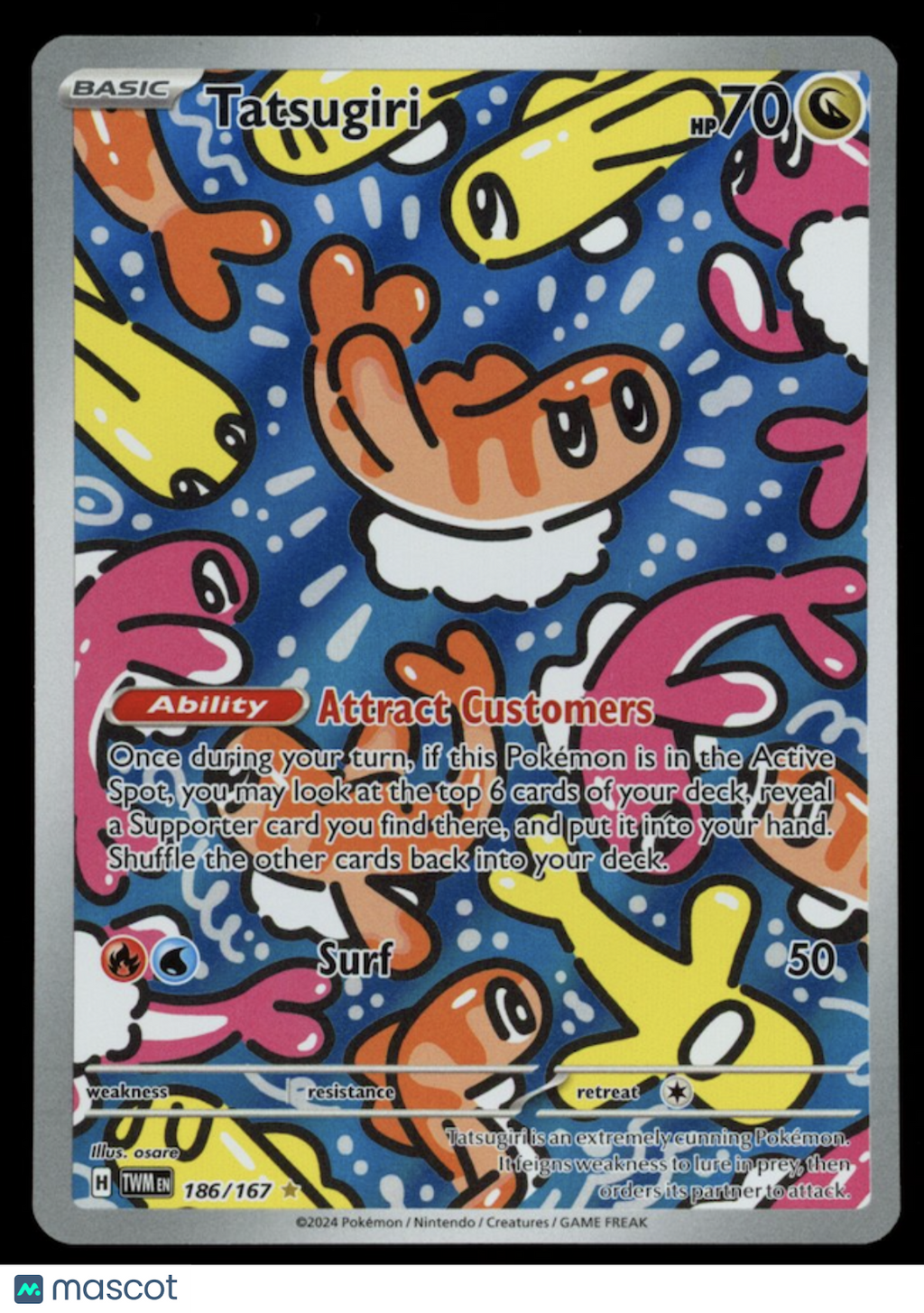 TATSUGIRI 2024 Pokemon SV Twilight Masquerade Illustration Rare #186/167