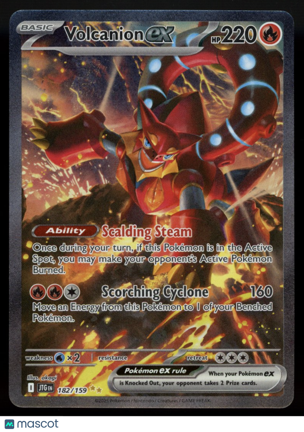 VOLCANION EX 2025 Pokemon SV Journey Together Special Illustration Rare #182/159
