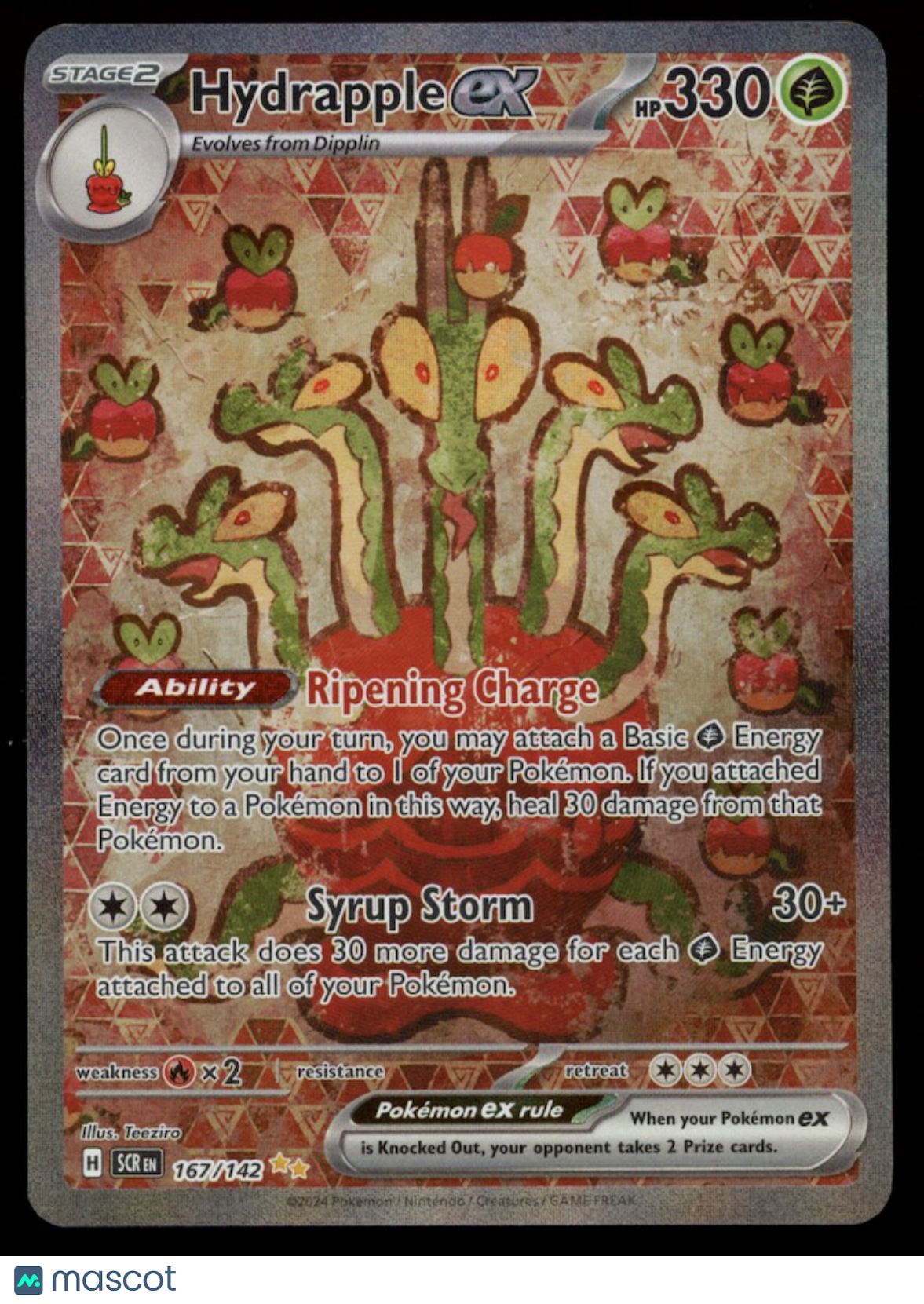 HYDRAPPLE EX 2024 Pokemon S&V Stellar Crown Special Illustration Rare #167/142