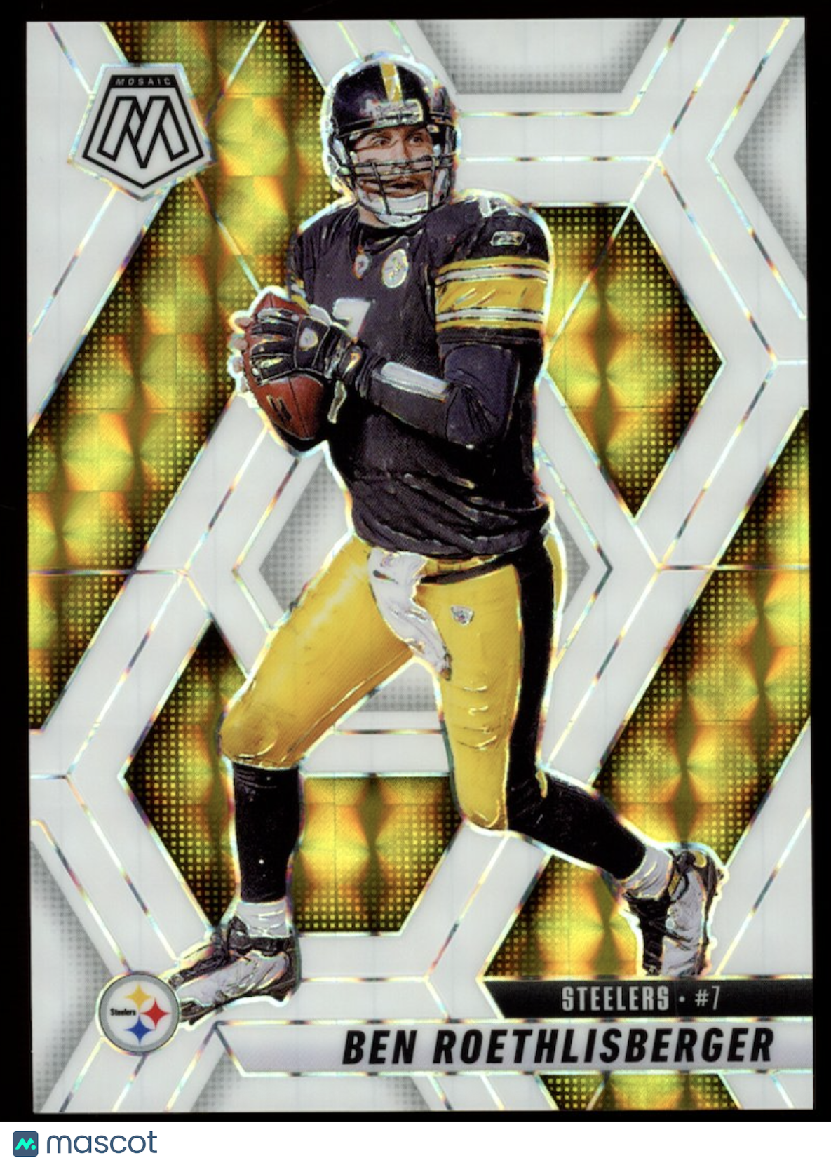 BEN ROETHLISBERGER 2025 Panini Mosaic White Prizm /25 #9 Steelers