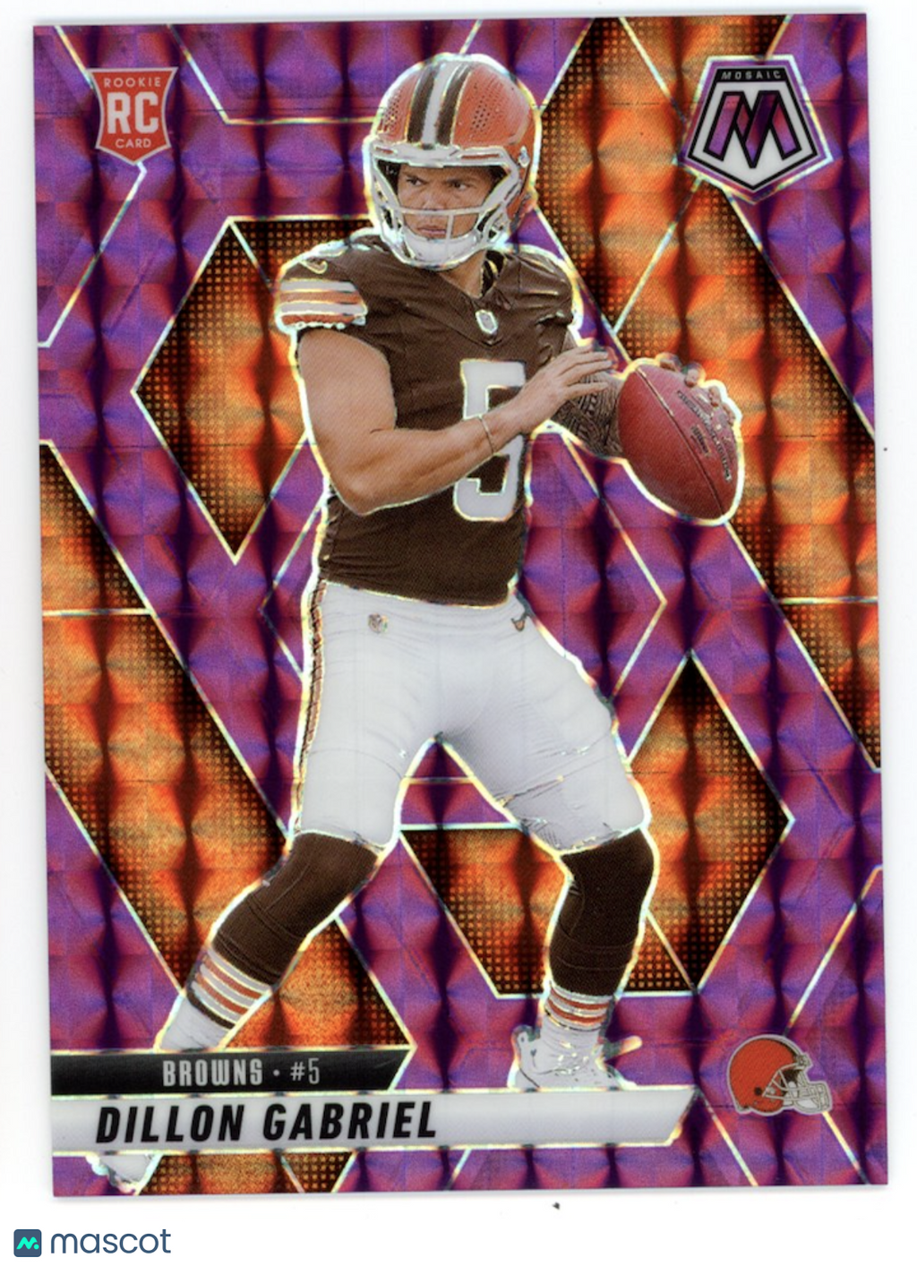 DILLON GABRIEL 2025 Panini Mosaic Rookie Purple Prizm /49 #332 Browns