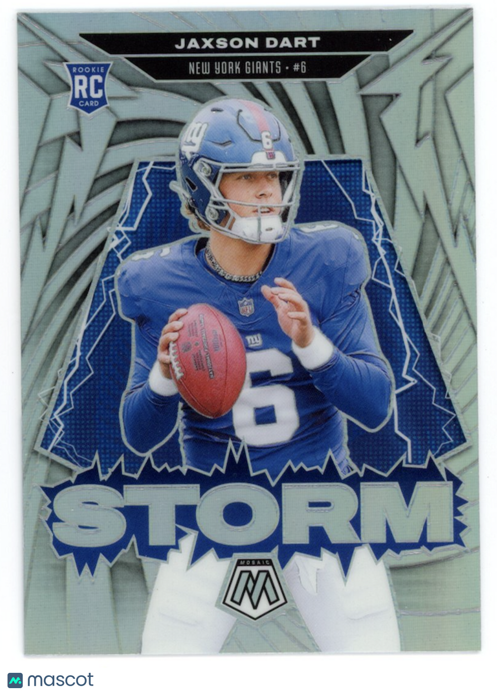 JAXSON DART 2025 Panini Mosaic Storm Silver Prizm Rookie #12 Giants