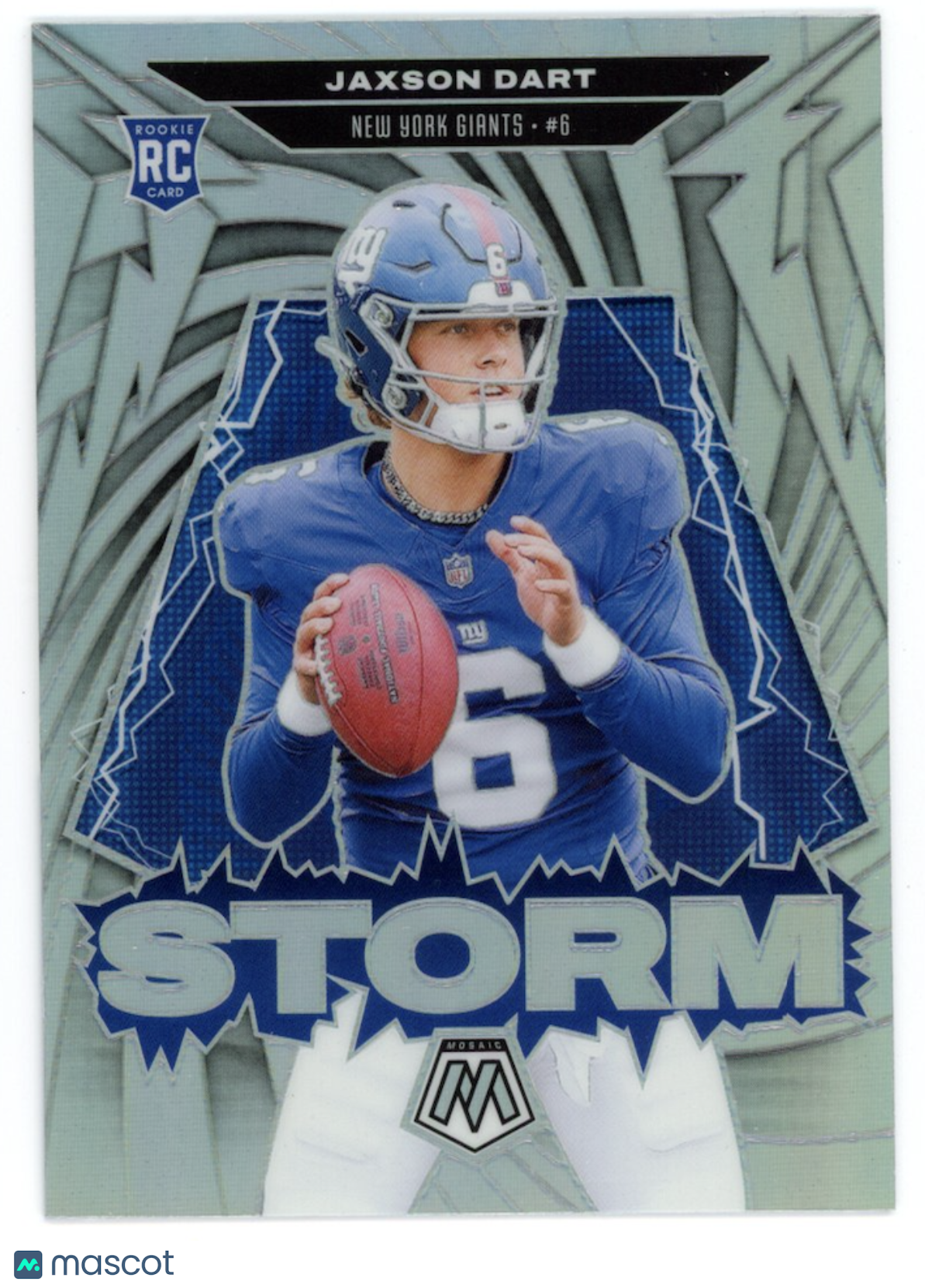 JAXSON DART 2025 Panini Mosaic Storm Silver Prizm Rookie #12 Giants