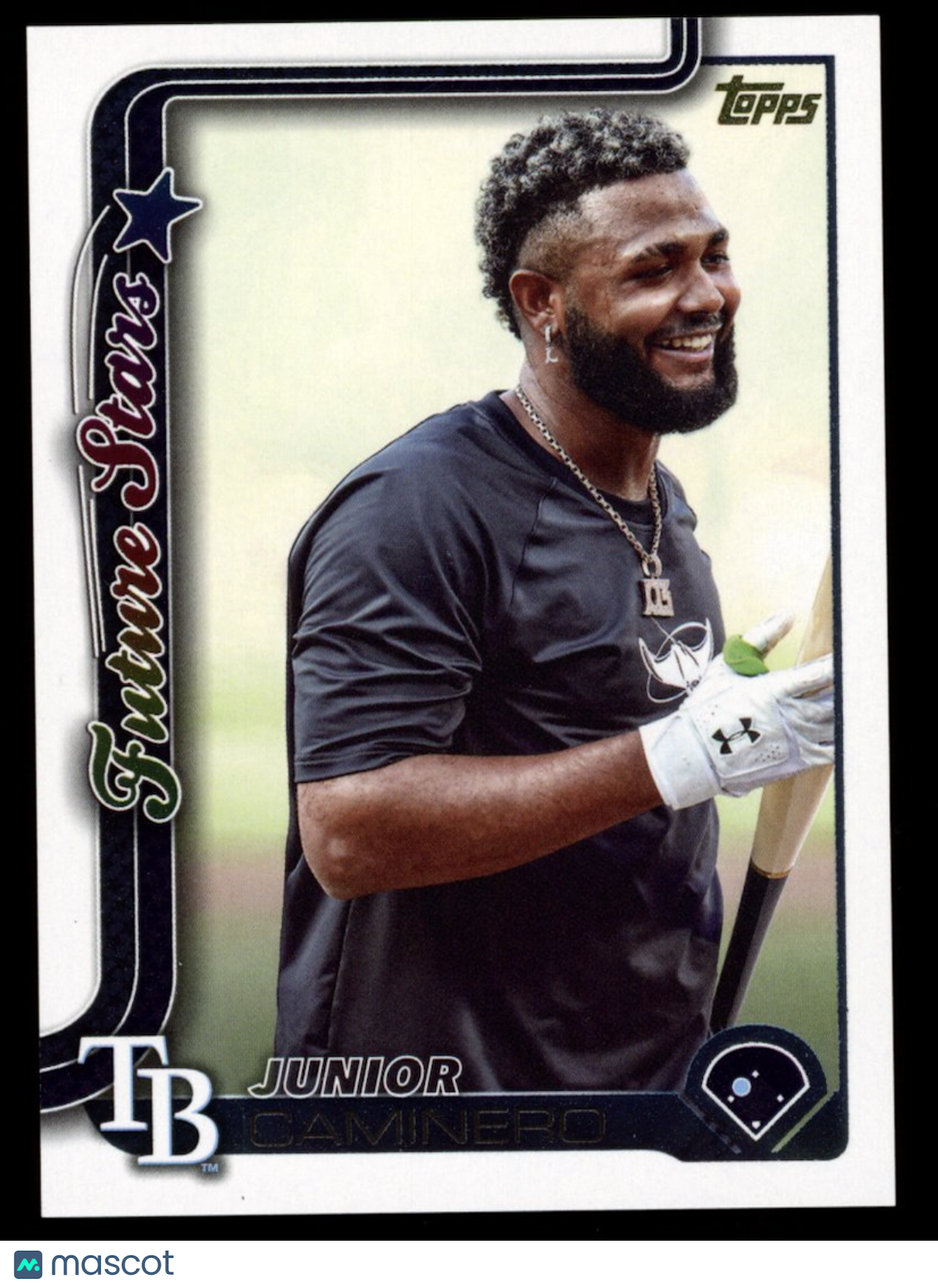 JUNIOR CAMINERO 2025 Topps Series 2 Golden Mirror Image Variation SSP #477 Rays