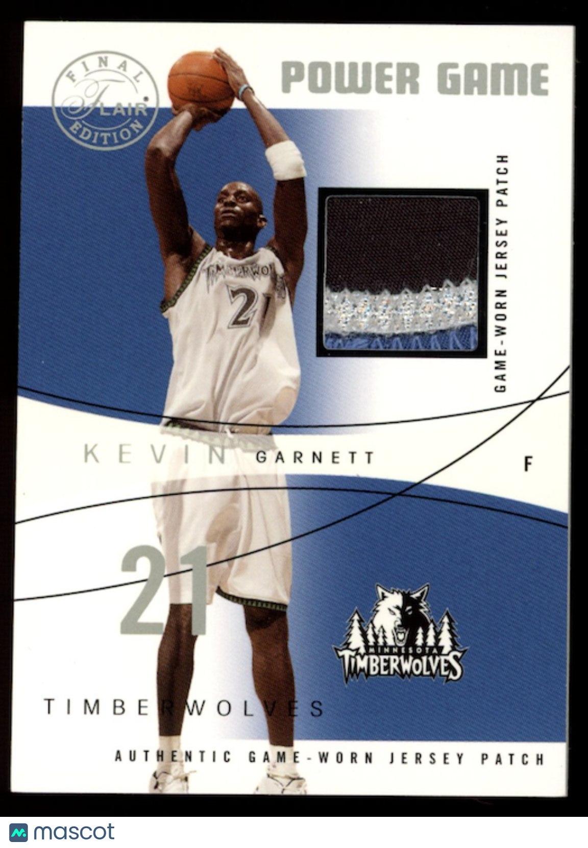 KEVIN GARNETT 2003-04 Fleer Flair Final Edition Power Game Patch /125 #PG-KG