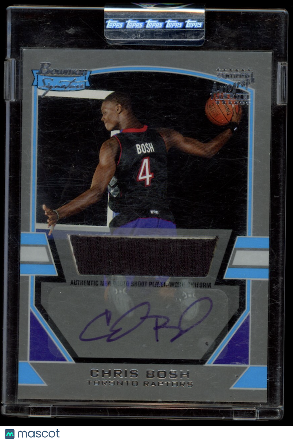CHRIS BOSH 2003-04 Bowman Signature Rookie Patch Auto /249 #78 Raptors