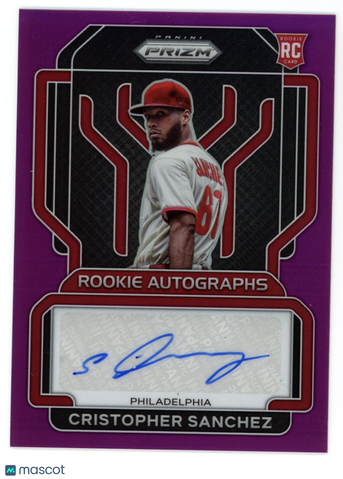 CRISTOPHER SANCHEZ 2022 Panini Prizm Rookie Auto Purple /50 #RA-SZ Phillies