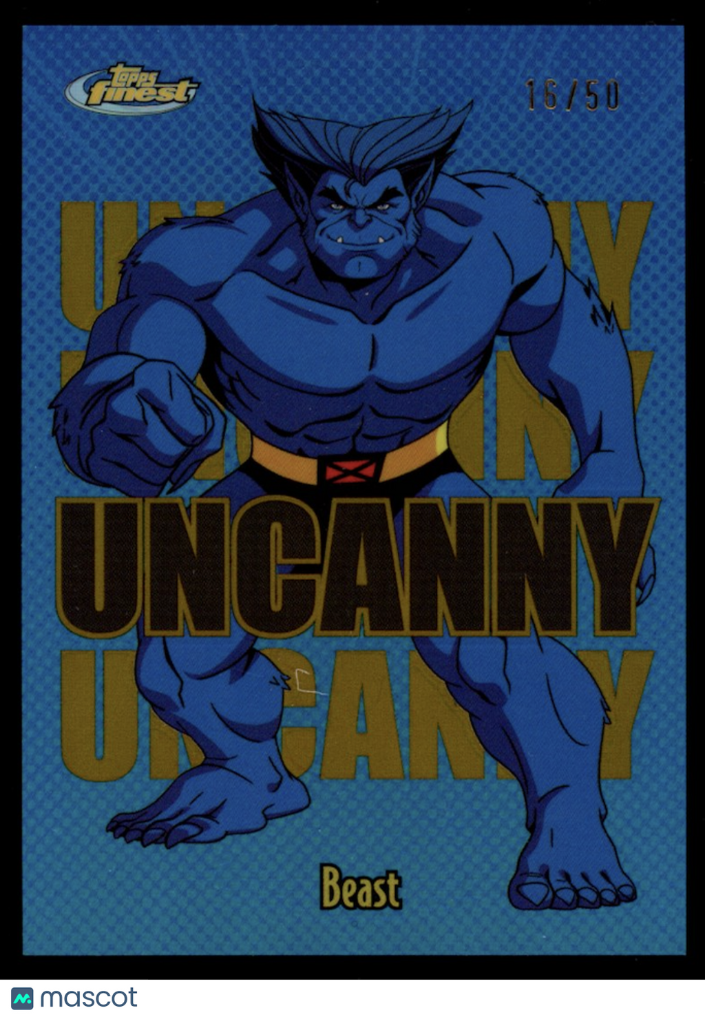 BEAST 2025 Marvel X-Men '97 Topps Finest Uncanny Gold Refractor /50 Short Print