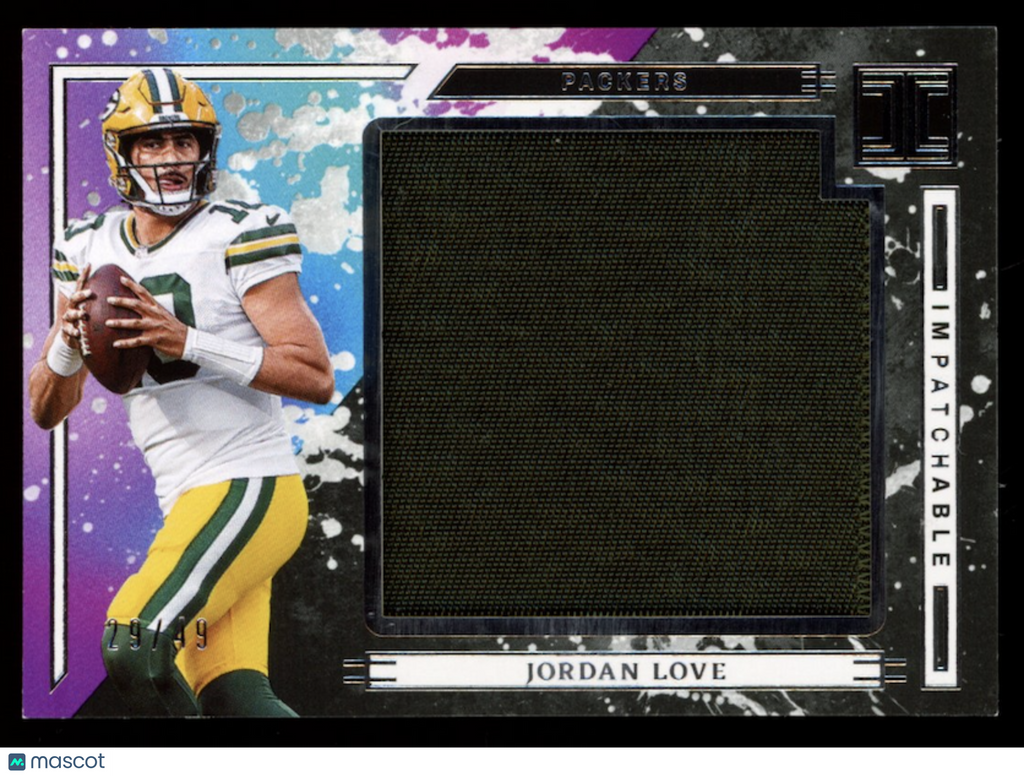 JORDAN LOVE 2025 Panini Impeccable Impatchable Patch /49 #IPV-JLE Packers