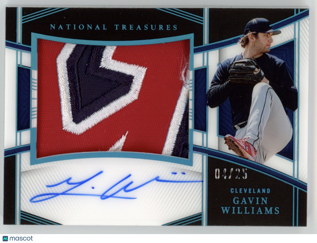 GAVIN WILLIAMS 2023 Panini National Treasures Patch Auto Midnight /25 Guardians