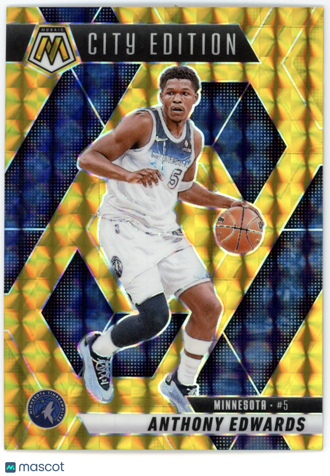 ANTHONY EDWARDS 2024-25 Panini Mosaic City Edition Gold Prizm /10 #279