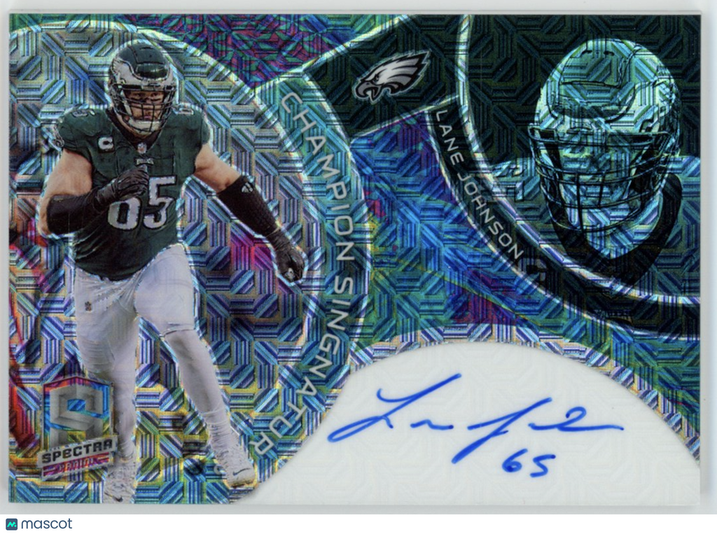 LANE JOHNSON 2023 Panini Spectra Champions Signatures Auto Meta /25 #CSLJ Eagles