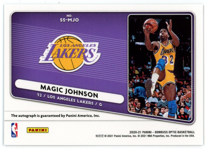 MAGIC JOHNSON 2020-21 Panini Donruss Optic Signature Series Auto #SS-MJO Lakers