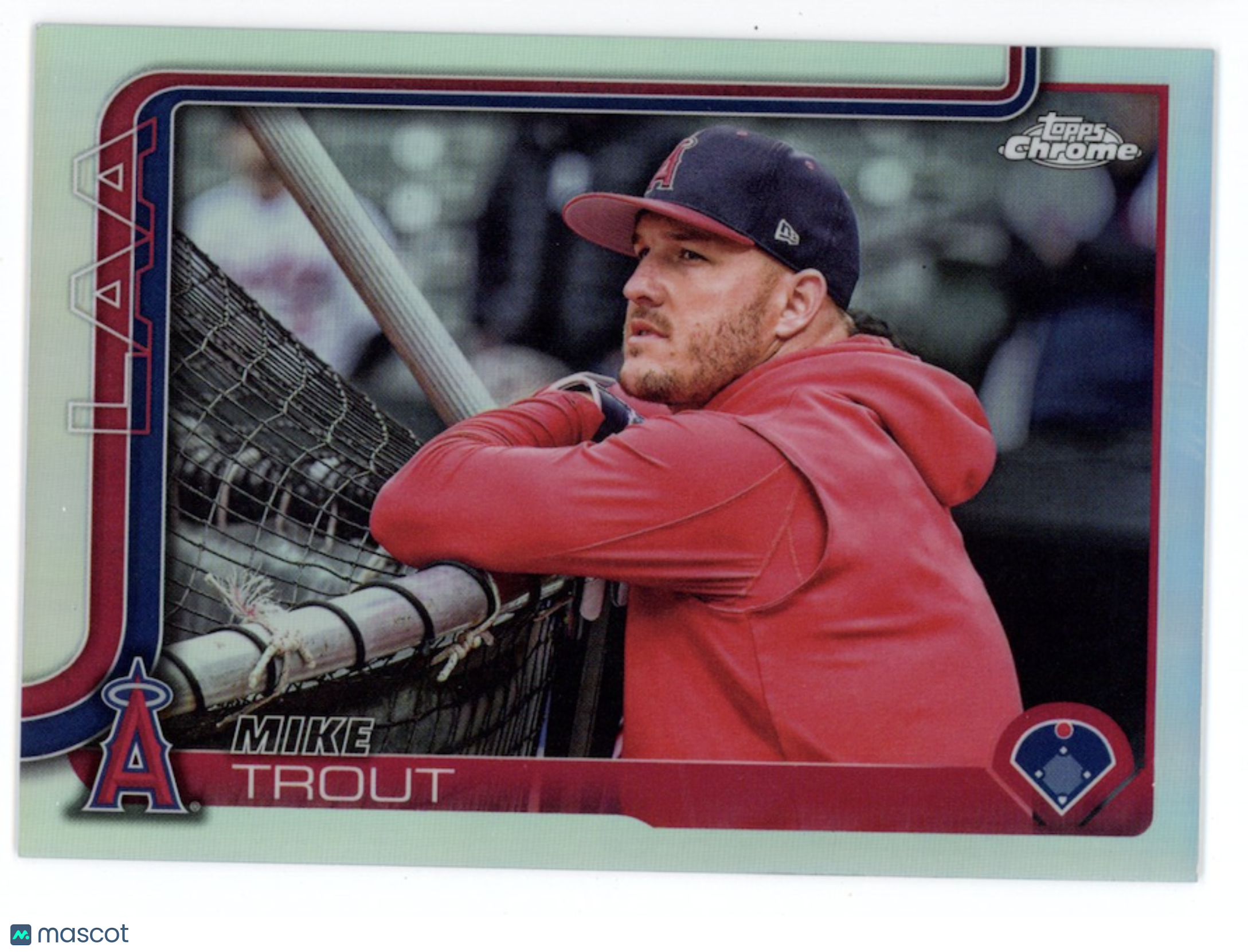 MIKE TROUT 2025 Topps Chrome Image Variation Refractor SSP #100 Angels