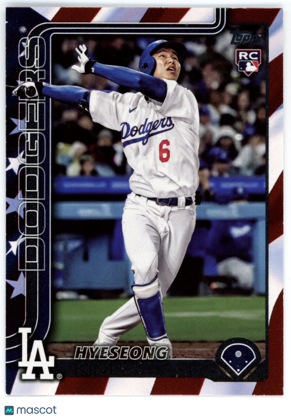 HYESEONG KIM 2025 Topps Series 2 Independence Day Rookie /76 Dodgers #573