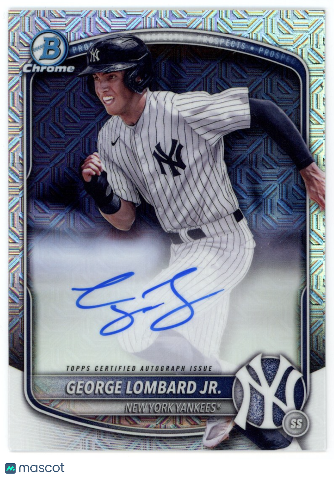 GEORGE LOMBARD JR. 2025 Bowman Chrome Mega Box Mojo Auto #BMA-GL Yankees
