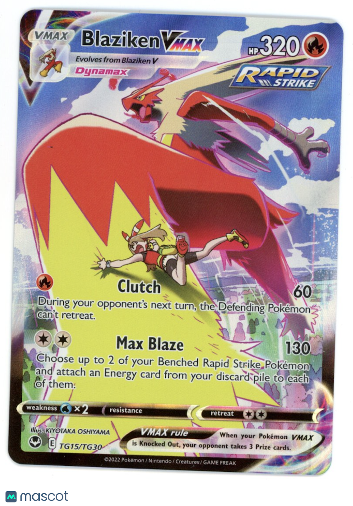 BLAZIKEN VMAX 2022 Pokemon Sword Shield Silver Tempest #TG15 Trainer Gallery