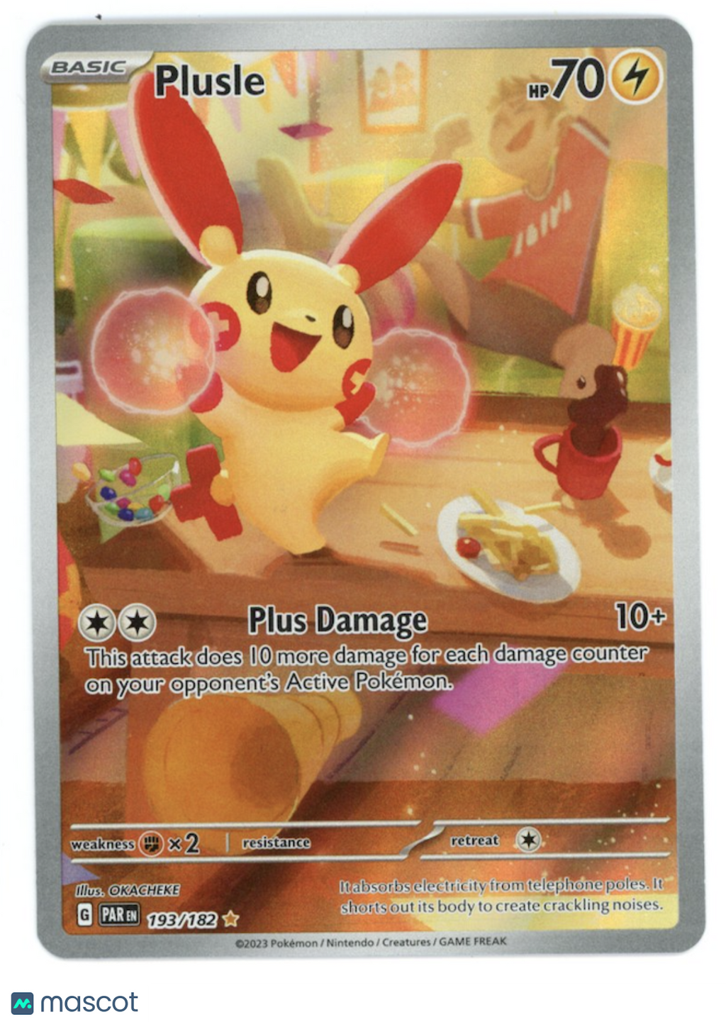 PLUSLE 2023 Pokemon Scarlet Violet Paradox Rift #193/182 Illustration Rare